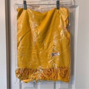 Pashmina 100% Cashmere Scarf Gold Yellow Fall